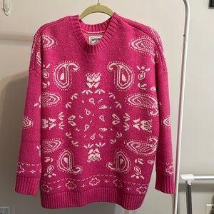 Hot Pink Paisley American Eagle Sweater